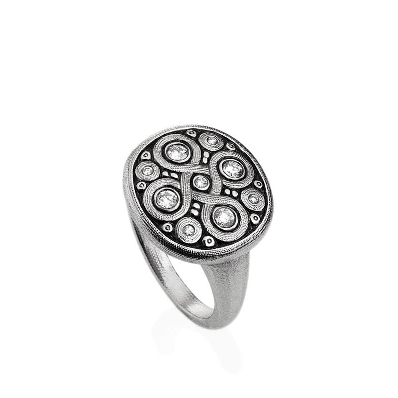 Platinum Celtic Spring Diamond Ring - R-161PD-Alex Sepkus-Renee Taylor Gallery