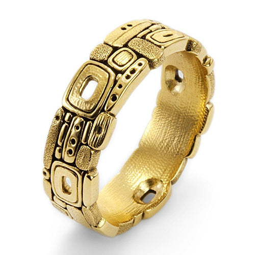 18K Stone Barn Band - R-169A-Alex Sepkus-Renee Taylor Gallery
