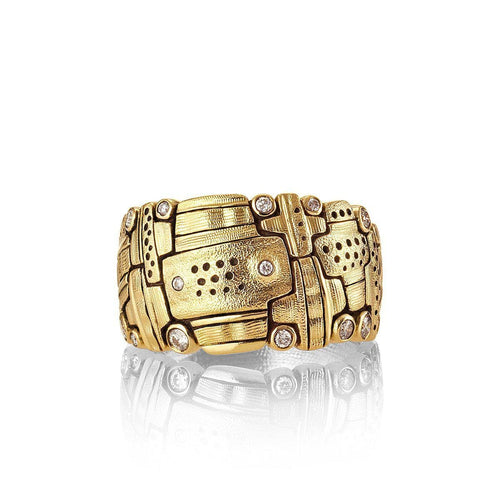18K Hill of Crosses Diamond Dome Ring - R-199D-Alex Sepkus-Renee Taylor Gallery