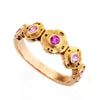 18K Flora Pink Mix Sapphire Ring - R-207RS-Alex Sepkus-Renee Taylor Gallery