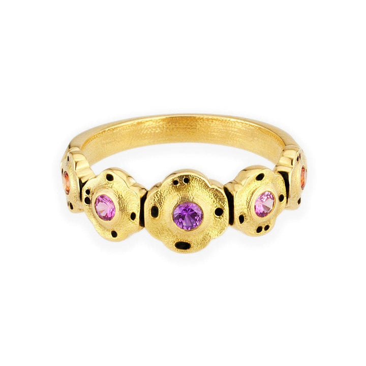 18K Flora Purple Pink Mix Sapphire Ring - R-207S-Alex Sepkus-Renee Taylor Gallery