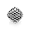 Sterling Silver Classic Woven Textile Diamond Ring - RU1107-Lois Hill-Renee Taylor Gallery