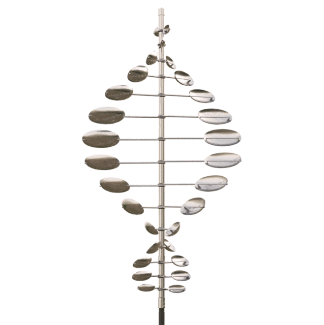 Double Helix Horizontal - Stainless Steel-Lyman Whitaker-Renee Taylor Gallery