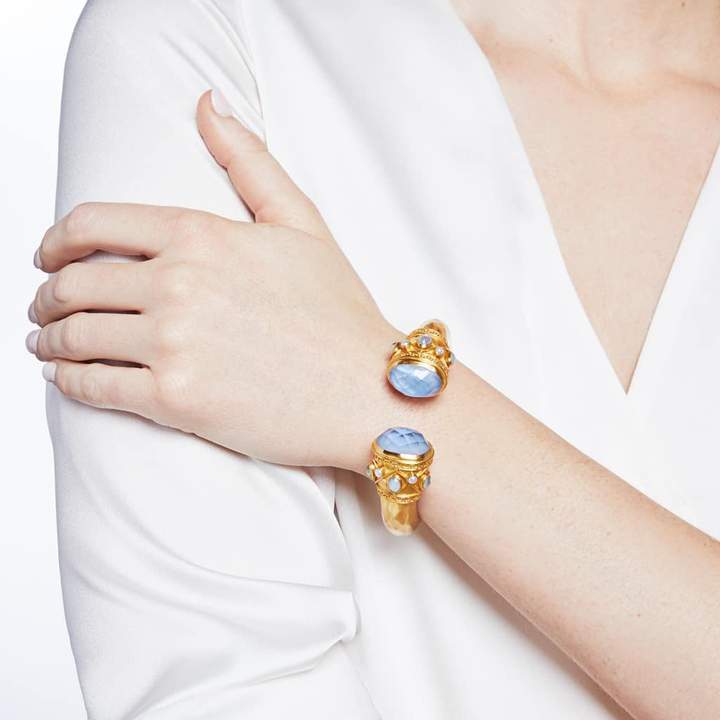 Savannah Hinge Bangle - Iridescent Clear Crystal-Julie Vos-Renee Taylor Gallery