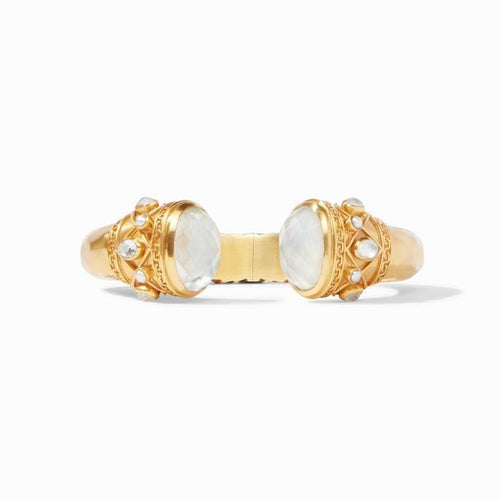 Savannah Hinge Bangle - Iridescent Clear Crystal-Julie Vos-Renee Taylor Gallery