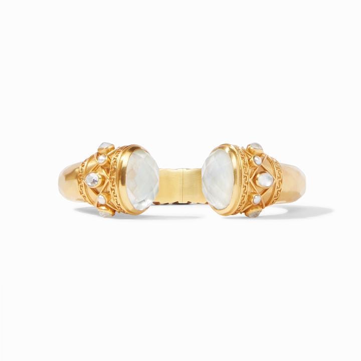 Savannah Hinge Bangle - Iridescent Clear Crystal-Julie Vos-Renee Taylor Gallery