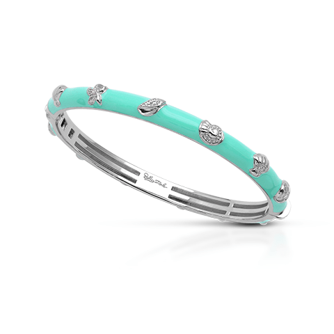 Seashells Aquamarine Bangle-Belle Etoile-Renee Taylor Gallery