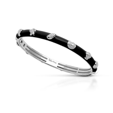 Seashells Black Bangle-Belle Etoile-Renee Taylor Gallery