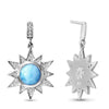 Solstice Earrings - Esols00-00-Marahlago Larimar-Renee Taylor Gallery