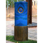 "Unfolding Lotus" - Blue/Green-Damien Jones-Renee Taylor Gallery