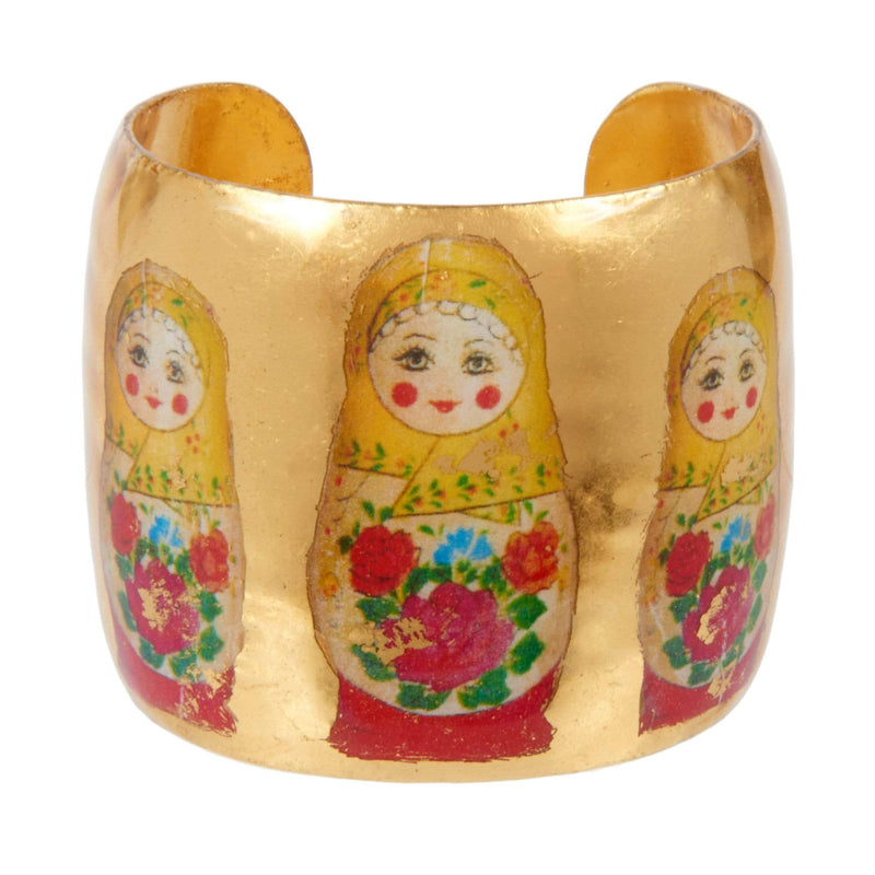 Russian Dolls 2" Gold Cuff - VO137-Evocateur-Renee Taylor Gallery