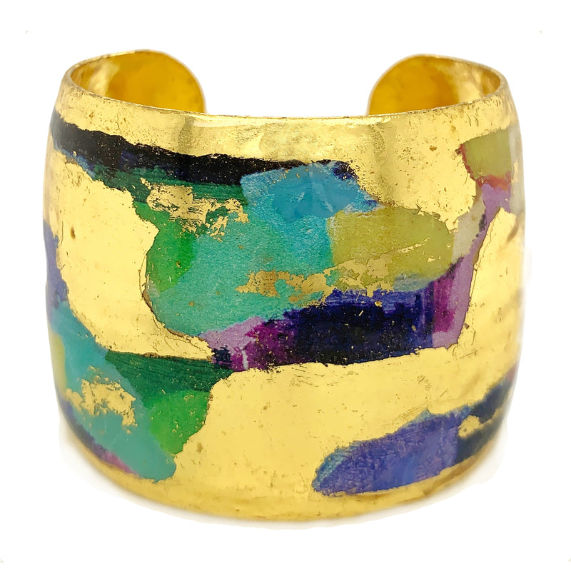 Berlin 2" Gold Cuff - VO153-Evocateur-Renee Taylor Gallery