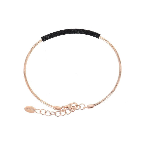 DNA Single Strand Spring Rose Gold Black Polvere Bracelet - WDNAB187-Pesavento-Renee Taylor Gallery