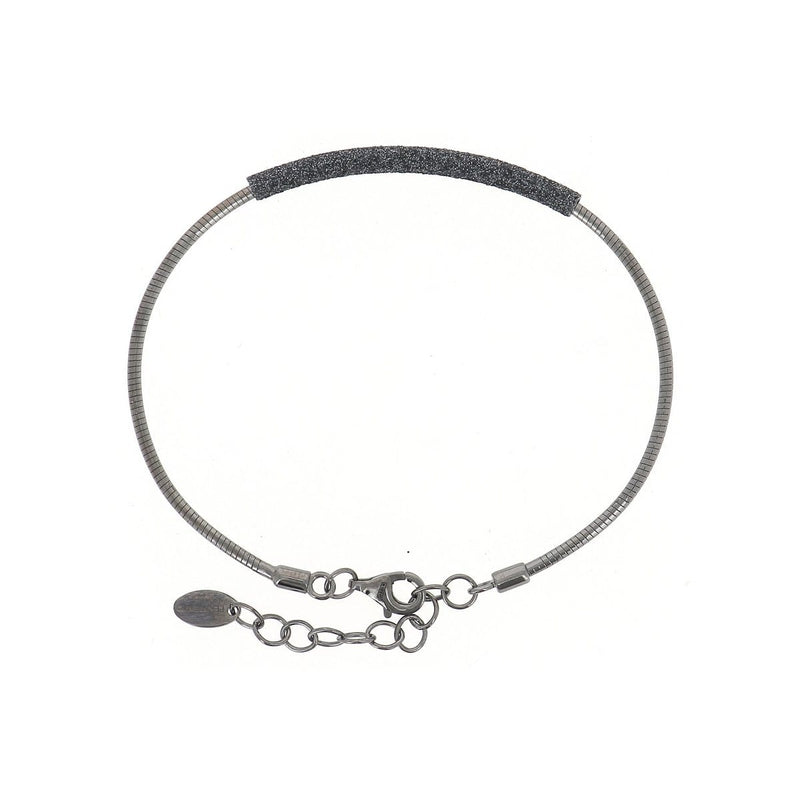 DNA Single Strand Spring Ruthenium Dark Gray Polvere Bracelet - WDNAB190-Pesavento-Renee Taylor Gallery