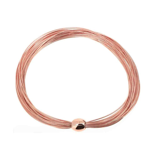DNA Spring Large Bead Rose Gold Cipria Necklace - WDNAG040-Pesavento-Renee Taylor Gallery