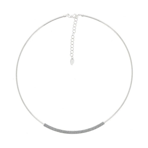 DNA Spring Single Strand Rhodium Light Gray Polvere Necklace - WDNAG183-Pesavento-Renee Taylor Gallery
