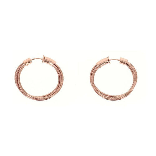 DNA Mixed Metal Spring Mini Hoop Rhodium Ruthenium Earrings - WDNAO230-Pesavento-Renee Taylor Gallery