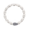 Teardrop Shaped Metalworks Single Rhodium Light Gray Polvere Bracelet - WPLVB969-Pesavento-Renee Taylor Gallery