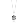 Sterling Silver Brown Diamond & Black Onyx Cross Pendant Necklace - XNU1242-18D27-Lois Hill-Renee Taylor Gallery