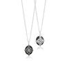 Sterling Silver Brown Diamond & Black Onyx Cross Pendant Necklace - XNU1242-18D27-Lois Hill-Renee Taylor Gallery