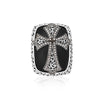 Sterling Silver Brown Diamond & Black Onyx Cross Statement Ring - XRC257-Lois Hill-Renee Taylor Gallery