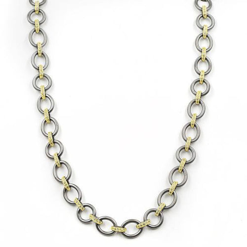 Signature The Perfect Chunky Mixed Metal Link Necklace - YRZ070342B-18-1-Freida Rothman-Renee Taylor Gallery