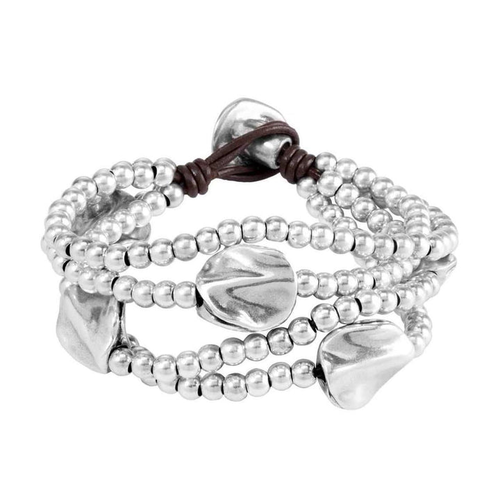A Beautiful Mind Sterling Silver Plated Bracelet - PUL0854MTLMAR-UNO de 50-Renee Taylor Gallery