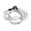 A Pearl of Wisdom Sterling Silver Plated Bracelet - PUL1130MTLBPL0M-UNO de 50-Renee Taylor Gallery