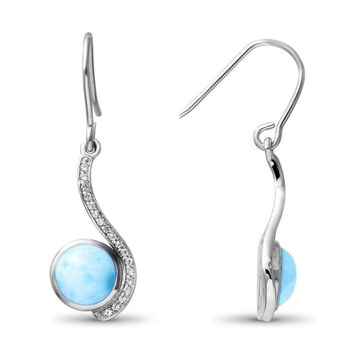 Adella Earrings - Eadel00-00-Marahlago Larimar-Renee Taylor Gallery