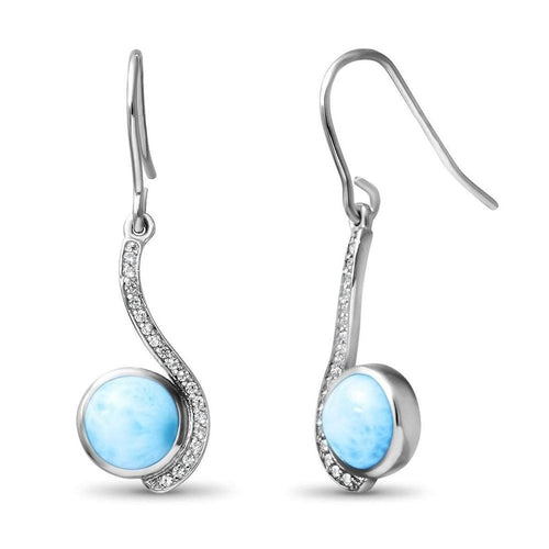 Adella Earrings - Eadel00-00-Marahlago Larimar-Renee Taylor Gallery