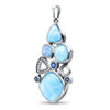 Alexandria Small Necklace - Nalex01-00-Marahlago Larimar-Renee Taylor Gallery