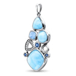 Alexandria Small Necklace - Nalex01-00-Marahlago Larimar-Renee Taylor Gallery