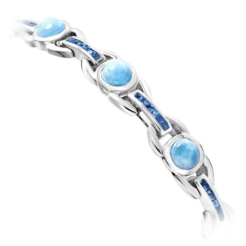 Aqua Bracelet - Baqua01-00-Marahlago Larimar-Renee Taylor Gallery