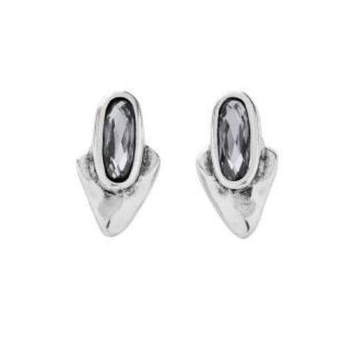 Arrow Me Sterling Silver Plated Earings - PEN0561GRSMTL0U-UNO de 50-Renee Taylor Gallery