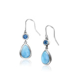 Atlantic Earrings - Eatla-00-Marahlago Larimar-Renee Taylor Gallery