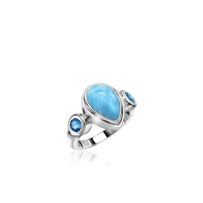 Atlantic Ring - Ratla00-00-Marahlago Larimar-Renee Taylor Gallery