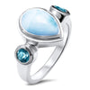 Atlantic Ring - Ratla00-00-Marahlago Larimar-Renee Taylor Gallery