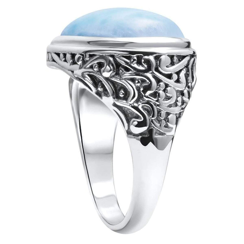 Azure Pear Ring - Razur0P-00-Marahlago Larimar-Renee Taylor Gallery