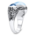 Azure Pear Ring - Razur0P-00-Marahlago Larimar-Renee Taylor Gallery