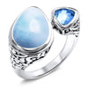 Azure Pear Ring - Razur0P-00-Marahlago Larimar-Renee Taylor Gallery