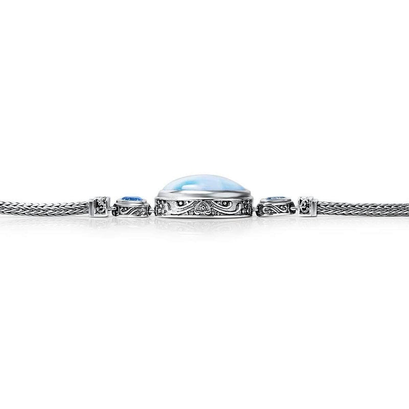 Azure Pear Bracelet - Bazur0P-00-Marahlago Larimar-Renee Taylor Gallery