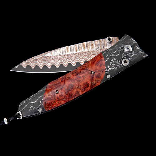 Gentac Red Burl Limited Edition Knife - B30 RED BURL-William Henry-Renee Taylor Gallery