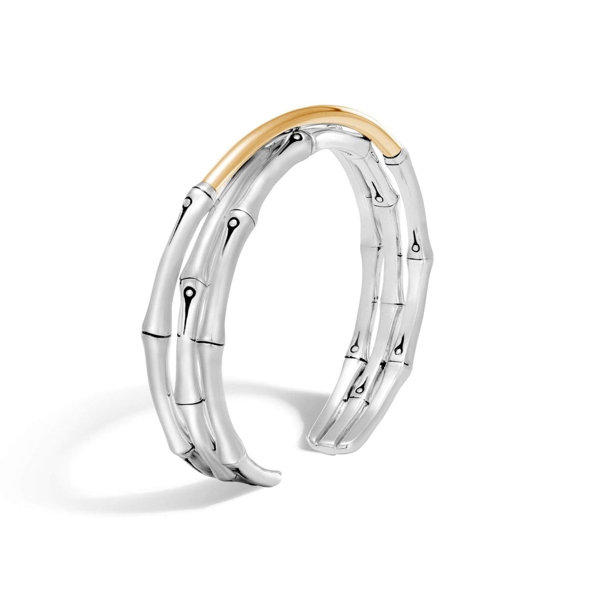Bamboo 18k Gold Silver Small Flex Cuff - CZ5938 - John Hardy