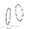 Bamboo Silver Closure Hoop Earrings-John Hardy-Renee Taylor Gallery