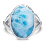 Basic Oval Ring - Rbasi00-00-Marahlago Larimar-Renee Taylor Gallery