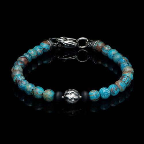 Men's Brookings Blue Agate Bracelet - BB48 BLA-William Henry-Renee Taylor Gallery