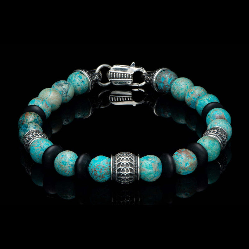 Men's Newport Blue Agate Bracelet - BB49 BLA-William Henry-Renee Taylor Gallery