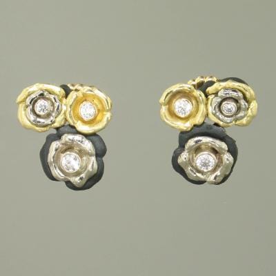Bee Small Cluster Cobalt Earrings - 29E5-1-1GGS-Y/W/ST-Sarah Graham-Renee Taylor Gallery