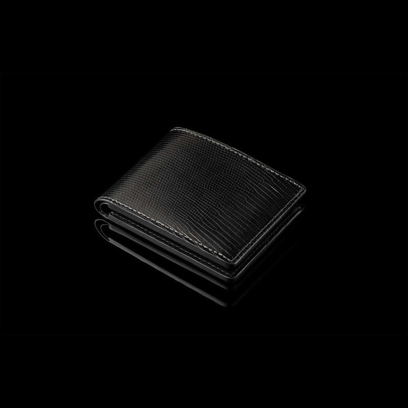 Bi-Fold Midnight Lizard Wallet - BF LIZ BLK-William Henry-Renee Taylor Gallery