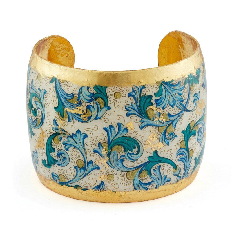 Blue Firenze 2" Gold Cuff - AC143B-Evocateur-Renee Taylor Gallery